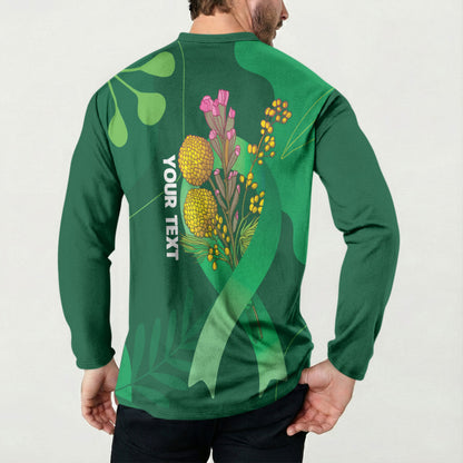 Australia Mental Health Personalised Button Sweatshirt Pain Real But So Is Hope