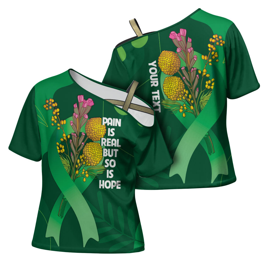 Australia Mental Health Personalised Cross Shoulder Shirt Pain Real But So Is Hope