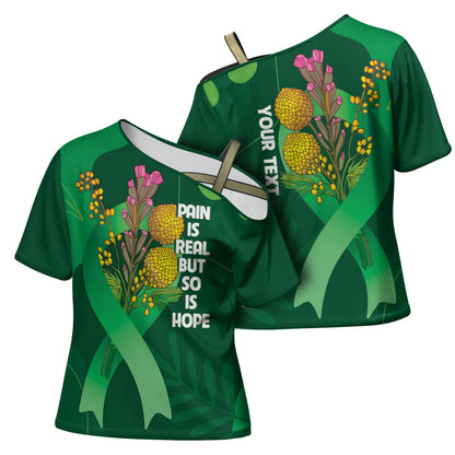 Australia Mental Health Personalised Cross Shoulder Shirt Pain Real But So Is Hope