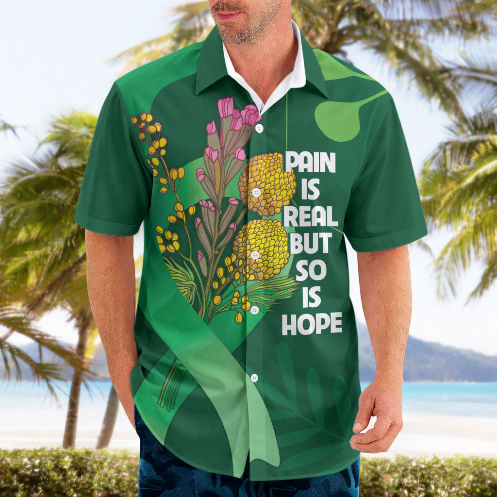 Australia Mental Health Personalised Hawaiian Shirt Pain Real But So Is Hope