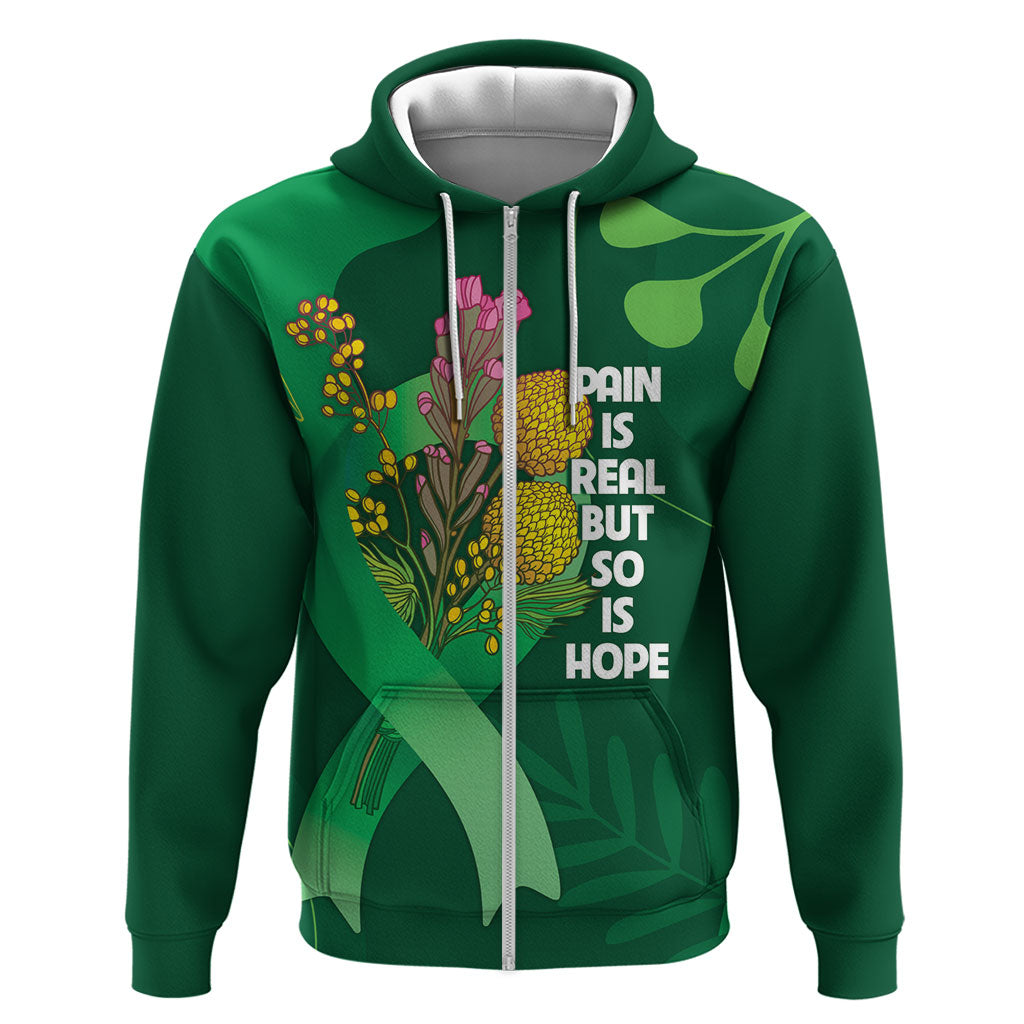 Australia Mental Health Personalised Hoodie Pain Real But So Is Hope