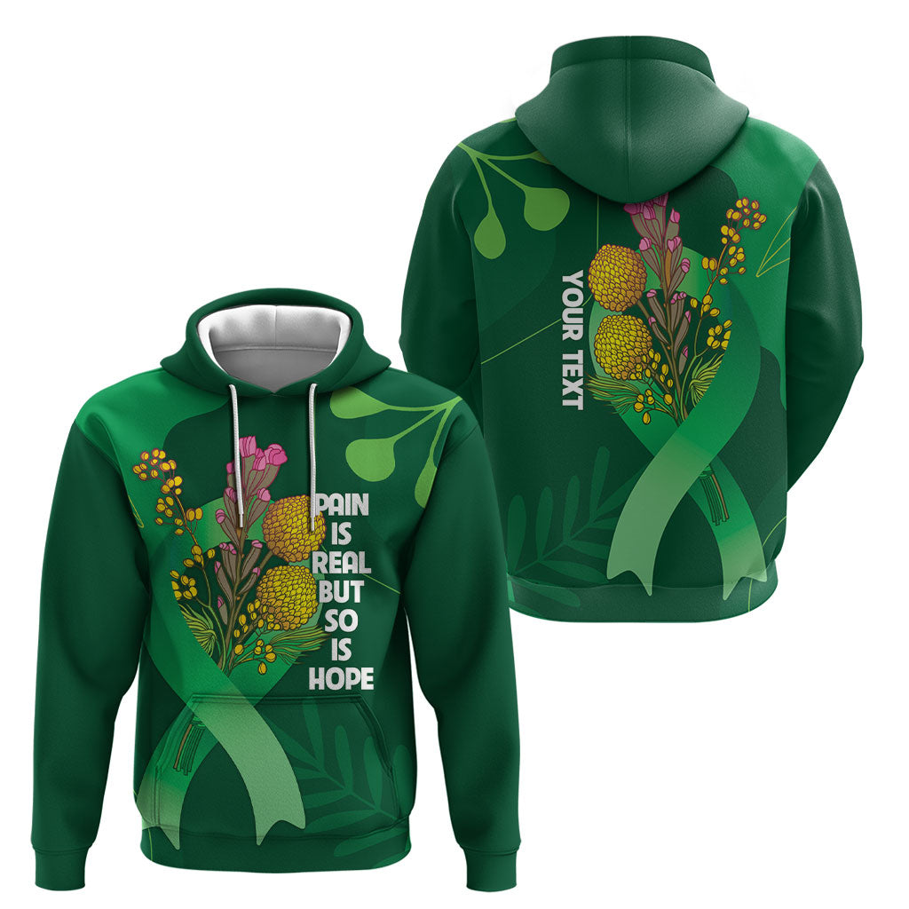 Australia Mental Health Personalised Hoodie Pain Real But So Is Hope