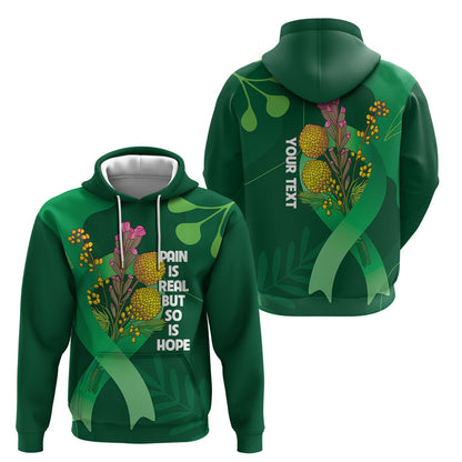 Australia Mental Health Personalised Hoodie Pain Real But So Is Hope