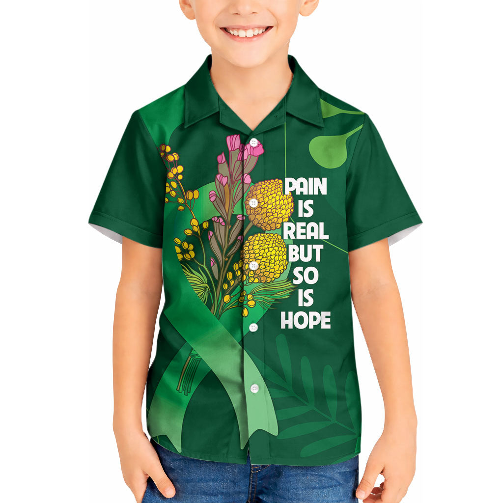 Australia Mental Health Personalised Kid Hawaiian Shirt Pain Real But So Is Hope