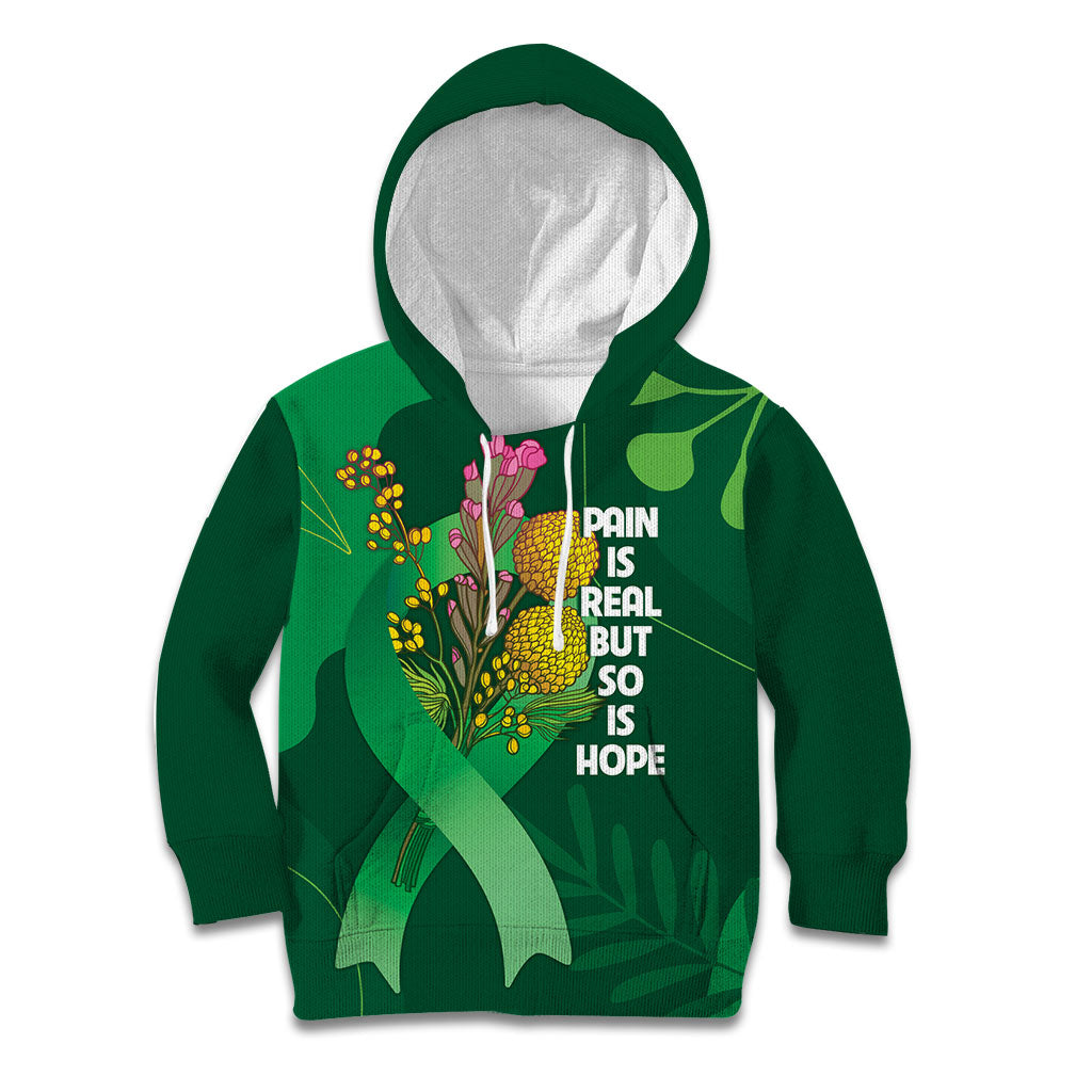 Australia Mental Health Personalised Kid Hoodie Pain Real But So Is Hope