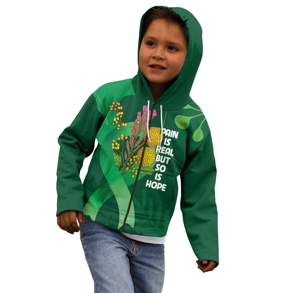 Australia Mental Health Personalised Kid Hoodie Pain Real But So Is Hope