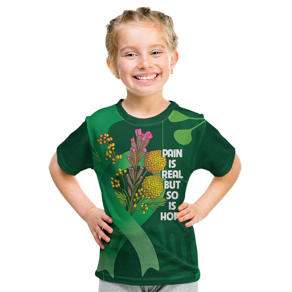 Australia Mental Health Personalised Kid T Shirt Pain Real But So Is Hope