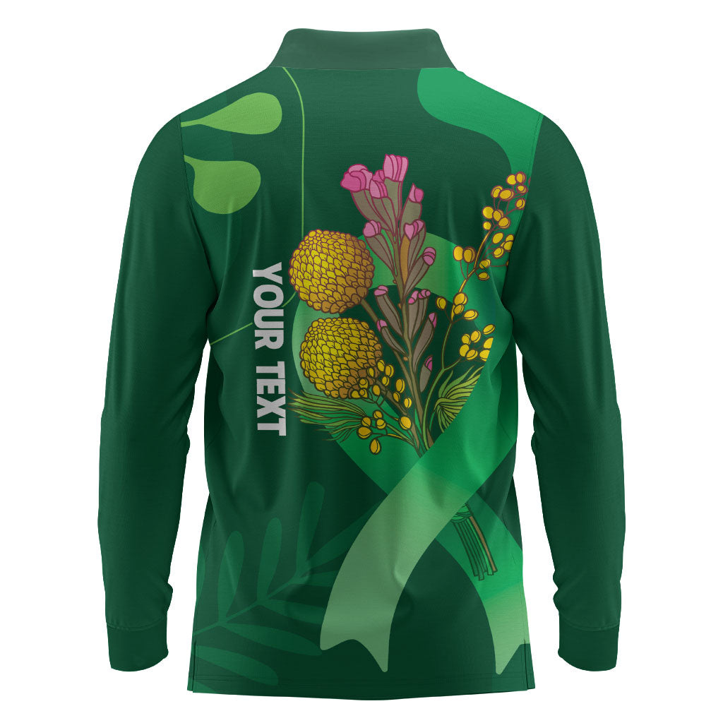 Australia Mental Health Personalised Long Sleeve Polo Shirt Pain Real But So Is Hope