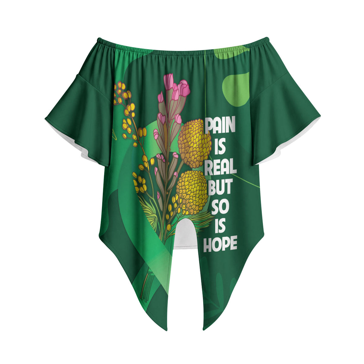 Australia Mental Health Personalised Off Shoulder Wrap Waist Top Pain Real But So Is Hope