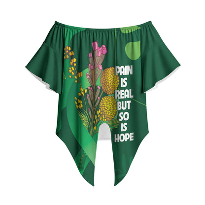 Australia Mental Health Personalised Off Shoulder Wrap Waist Top Pain Real But So Is Hope
