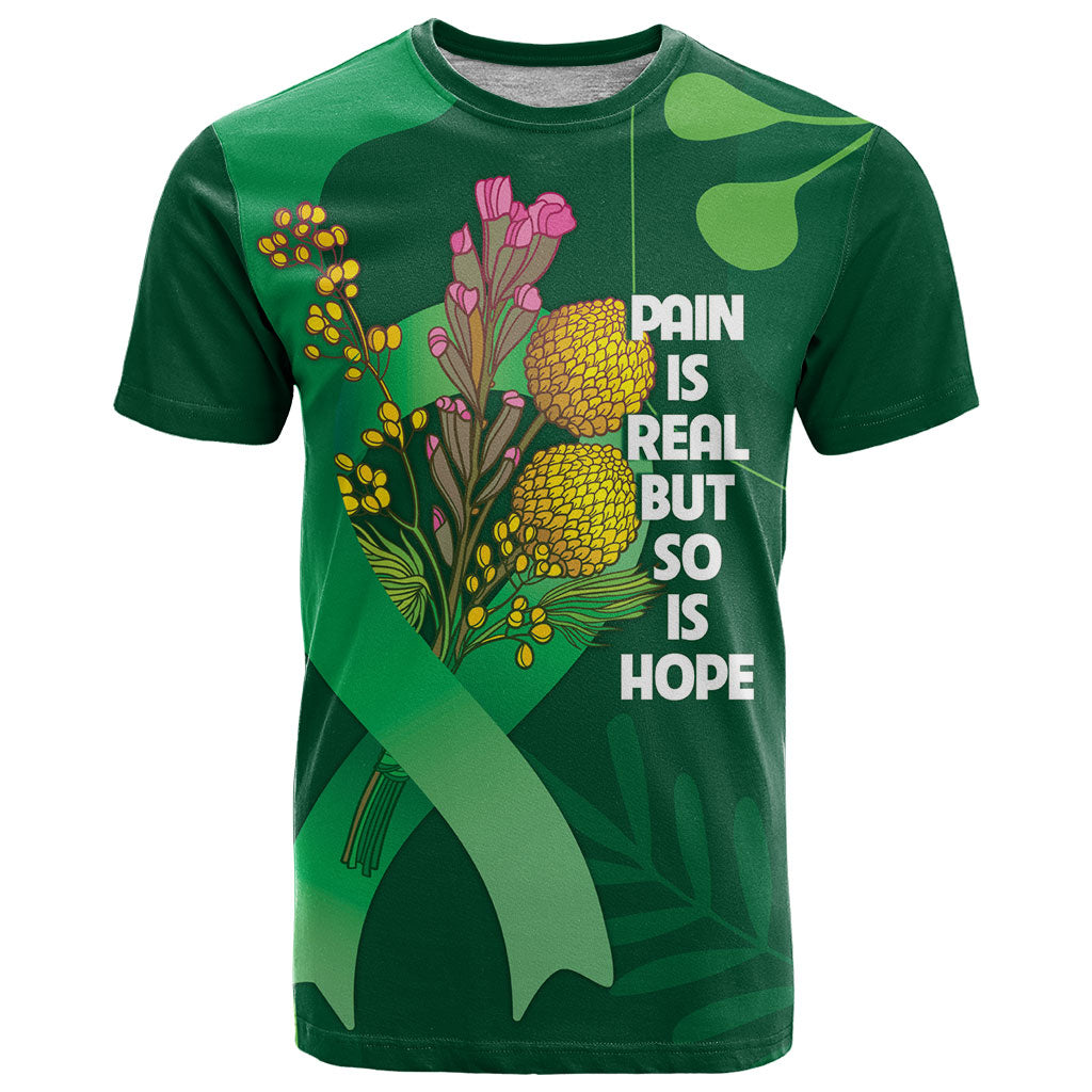 Australia Mental Health Personalised T Shirt Pain Real But So Is Hope