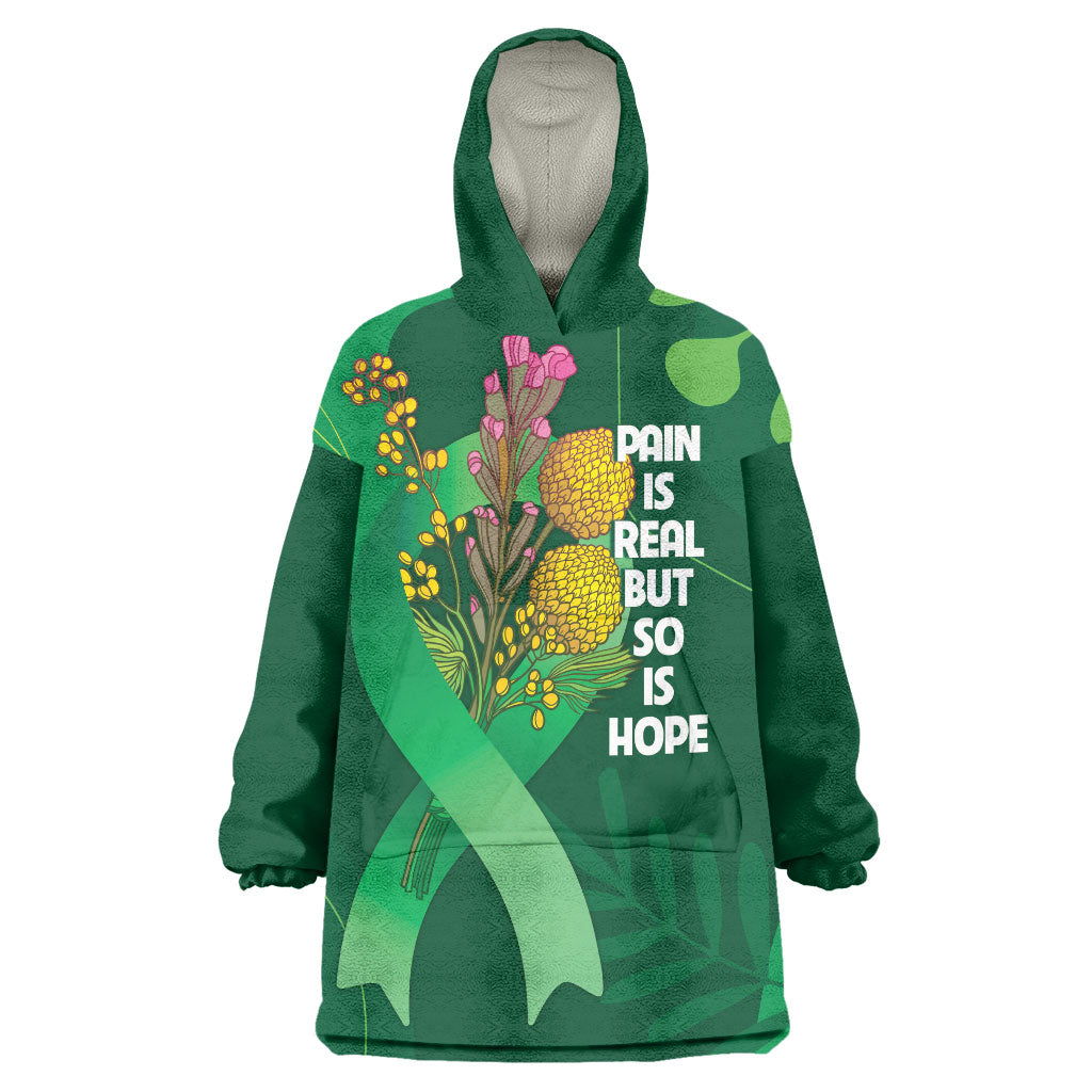 Australia Mental Health Personalised Wearable Blanket Hoodie Pain Real But So Is Hope
