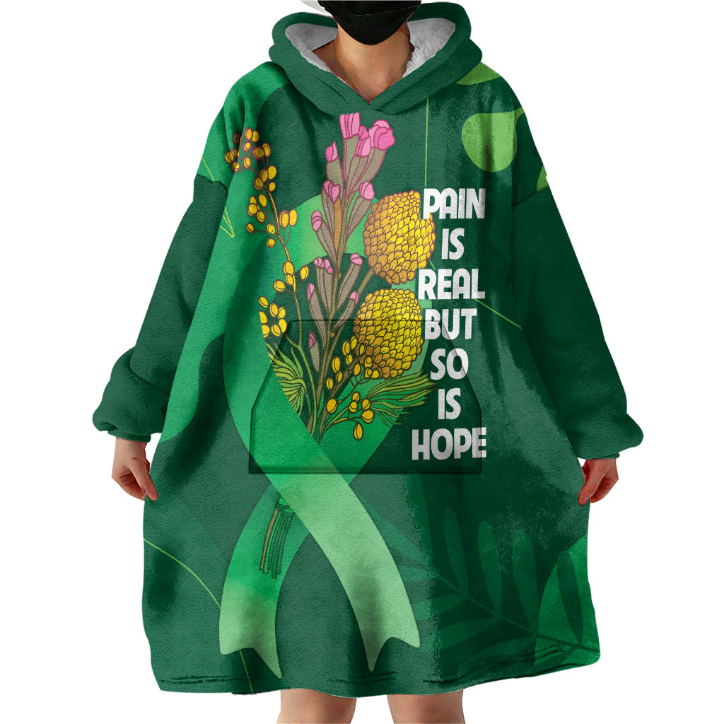 Australia Mental Health Personalised Wearable Blanket Hoodie Pain Real But So Is Hope
