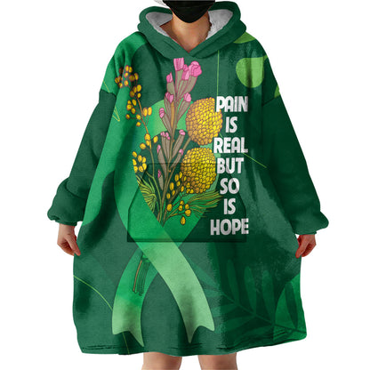 Australia Mental Health Personalised Wearable Blanket Hoodie Pain Real But So Is Hope