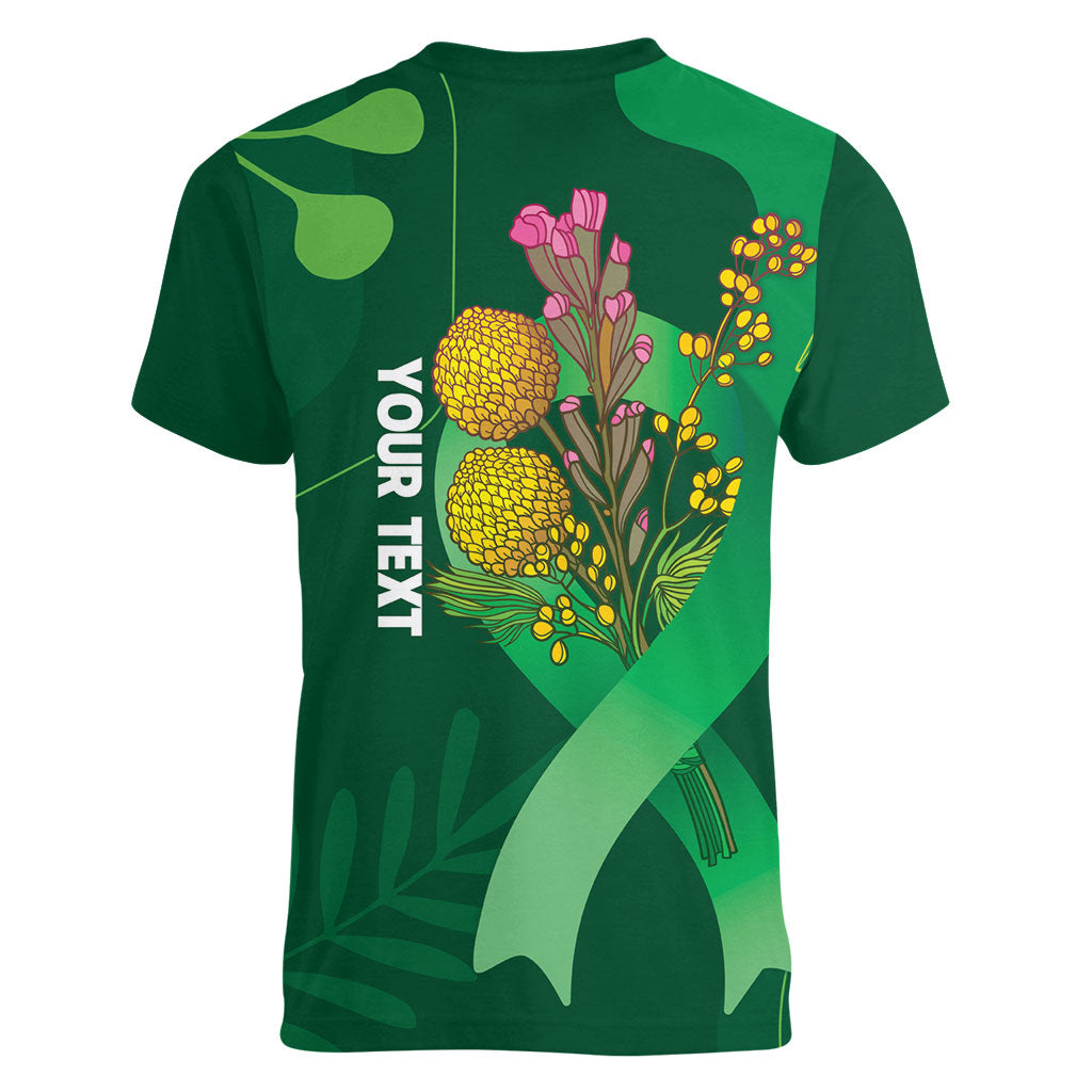 Australia Mental Health Personalised Women V-Neck T-Shirt Pain Real But So Is Hope