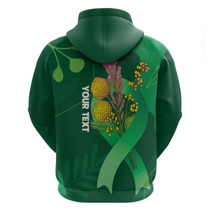 Australia Mental Health Personalised Zip Hoodie Pain Real But So Is Hope