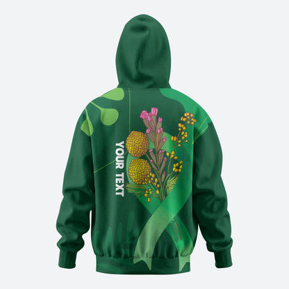 Australia Mental Health Personalised Zip Hoodie Pain Real But So Is Hope
