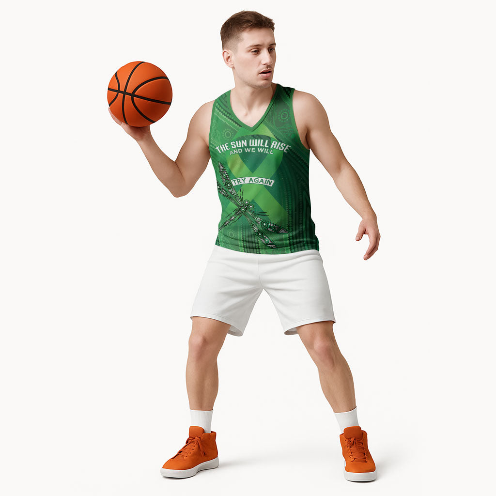Australia Mental Health Personalised Basketball Jersey The Sun Will Rise And We Will Try Again