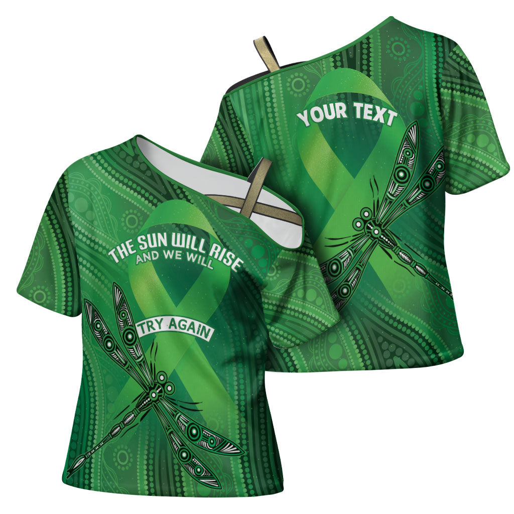 Australia Mental Health Personalised Cross Shoulder Shirt The Sun Will Rise And We Will Try Again