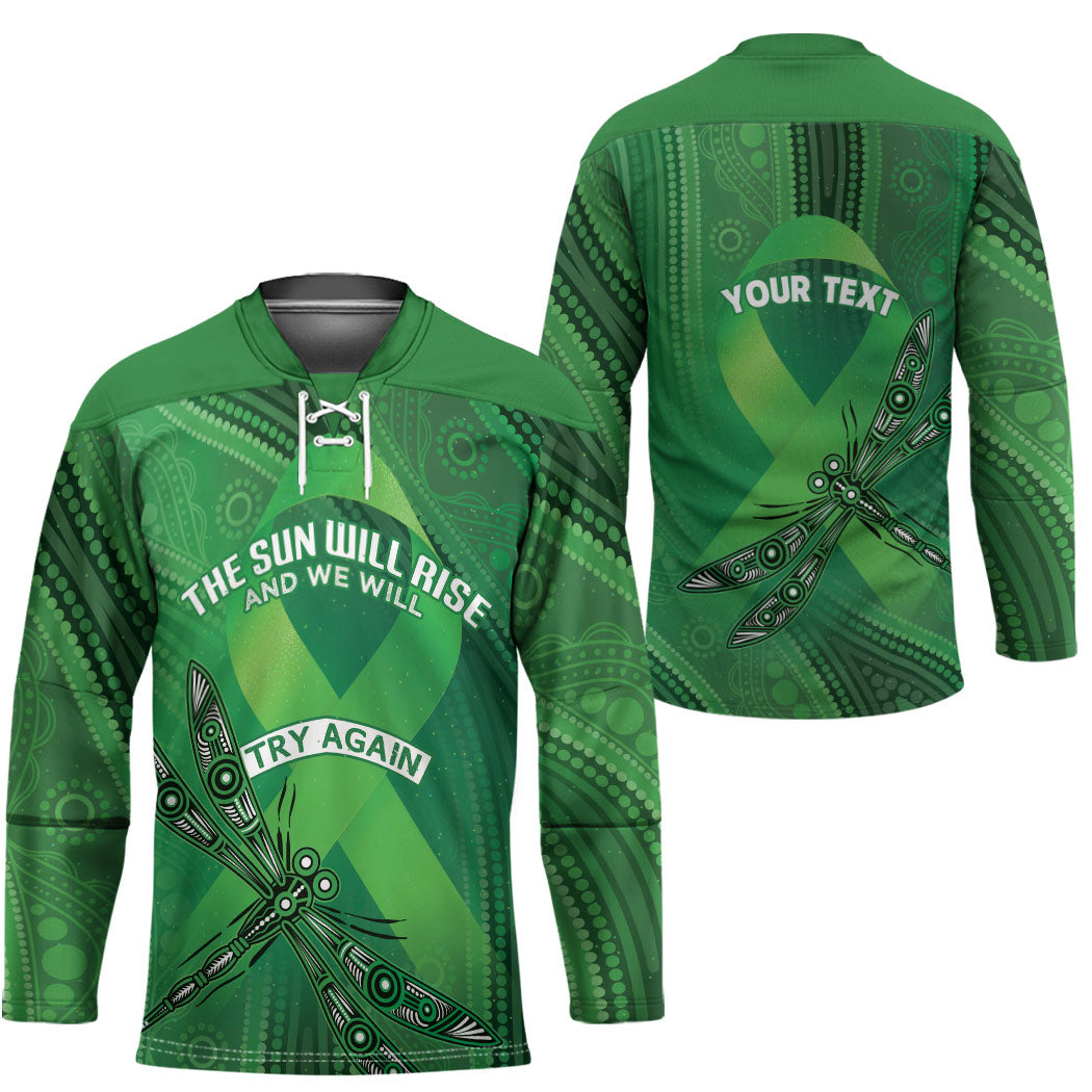 Australia Mental Health Personalised Hockey Jersey The Sun Will Rise And We Will Try Again