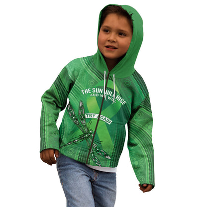 Australia Mental Health Personalised Kid Hoodie The Sun Will Rise And We Will Try Again