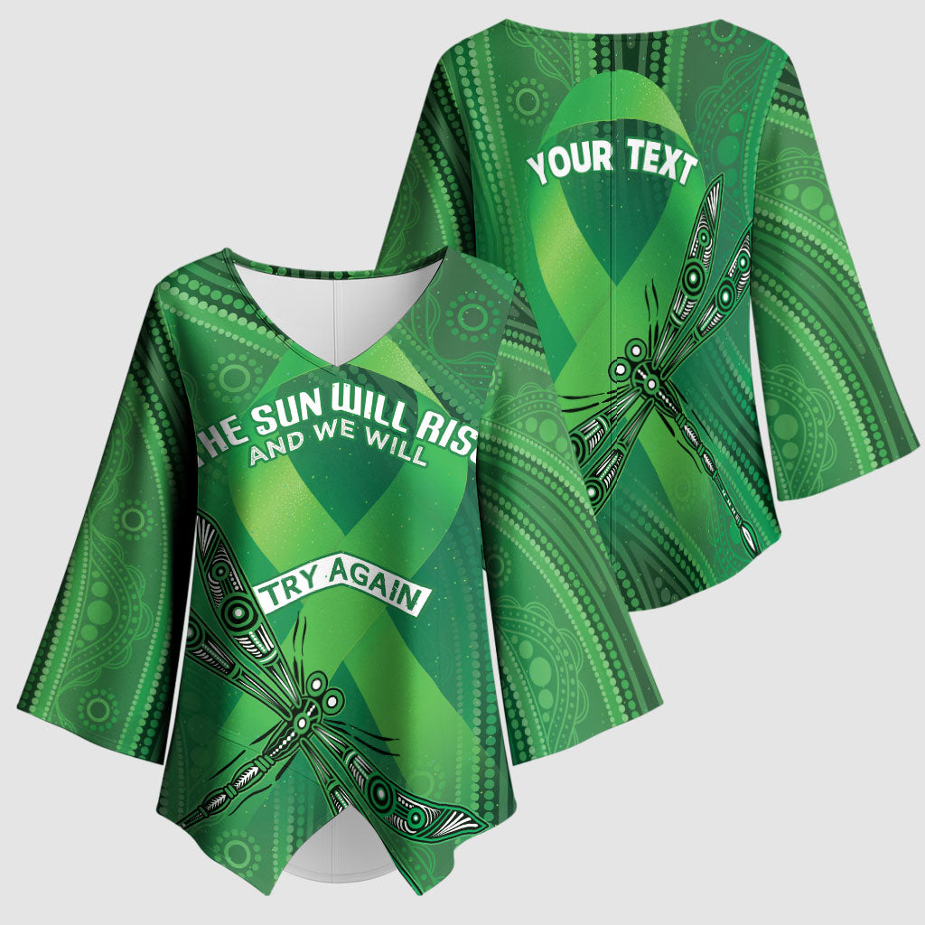 Australia Mental Health Personalised Kimono Sleeve Blouse The Sun Will Rise And We Will Try Again