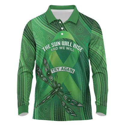 Australia Mental Health Personalised Long Sleeve Polo Shirt The Sun Will Rise And We Will Try Again