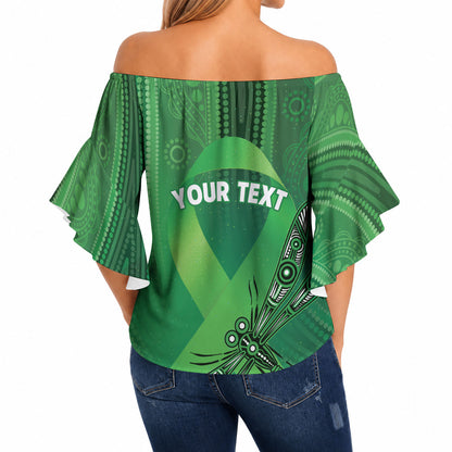 Australia Mental Health Personalised Off Shoulder Wrap Waist Top The Sun Will Rise And We Will Try Again