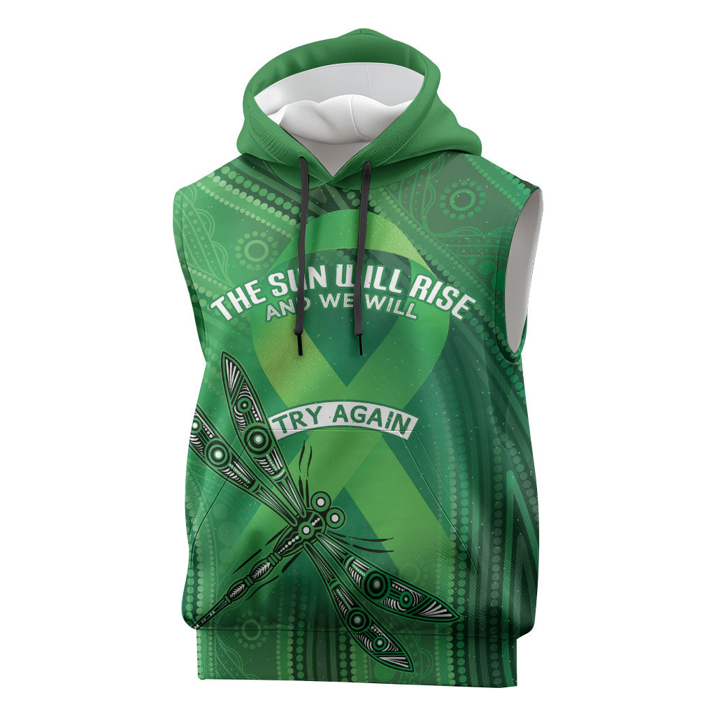 Australia Mental Health Personalised Sleeveless Hoodie The Sun Will Rise And We Will Try Again