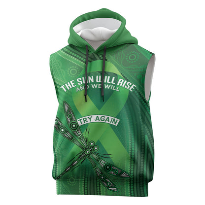 Australia Mental Health Personalised Sleeveless Hoodie The Sun Will Rise And We Will Try Again