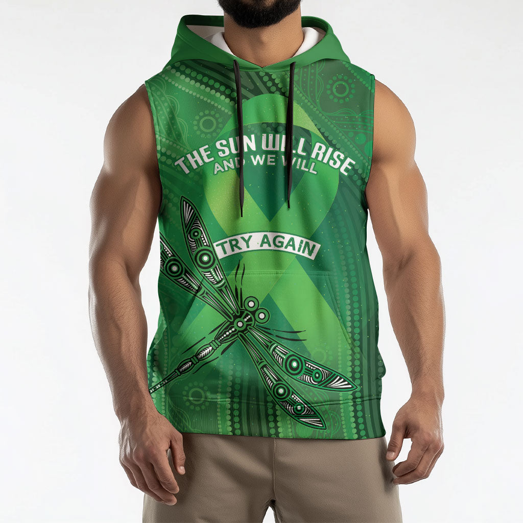 Australia Mental Health Personalised Sleeveless Hoodie The Sun Will Rise And We Will Try Again
