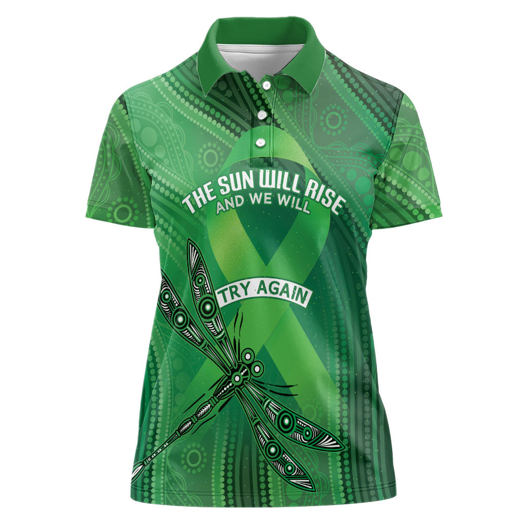 Australia Mental Health Personalised Women Polo Shirt The Sun Will Rise And We Will Try Again