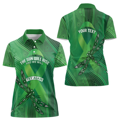 Australia Mental Health Personalised Women Polo Shirt The Sun Will Rise And We Will Try Again