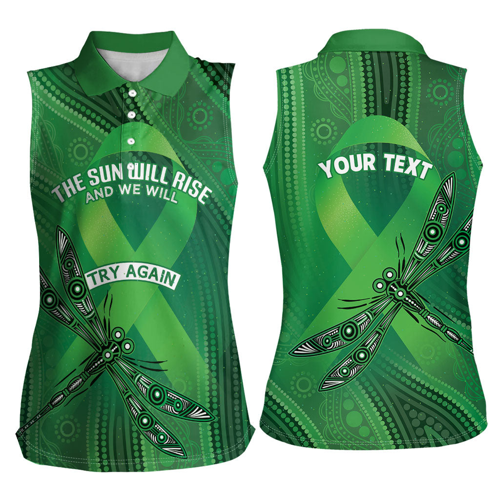 Australia Mental Health Personalised Women Sleeveless Polo Shirt The Sun Will Rise And We Will Try Again