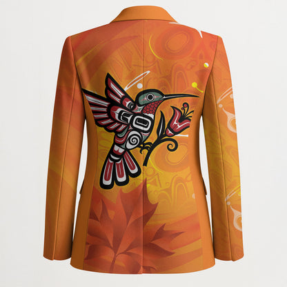 Indigenous Orange Day All Children Matters Support Blazer Canadian Haida Hummingbird