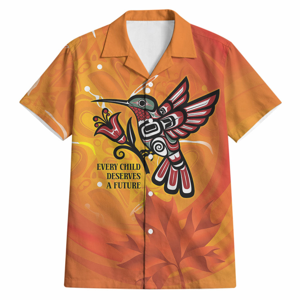 Indigenous Orange Day All Children Matters Support Hawaiian Shirt Canadian Haida Hummingbird