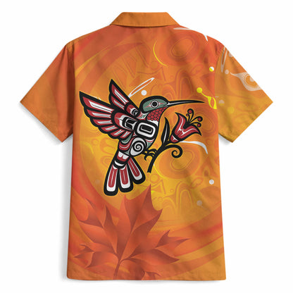 Indigenous Orange Day All Children Matters Support Hawaiian Shirt Canadian Haida Hummingbird