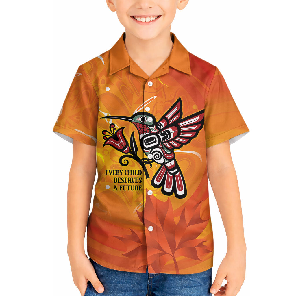 Indigenous Orange Day All Children Matters Support Hawaiian Shirt Canadian Haida Hummingbird
