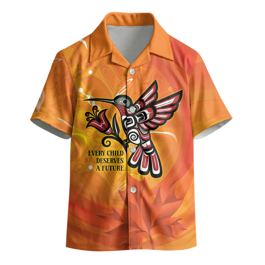 Indigenous Orange Day All Children Matters Support Kid Hawaiian Shirt Canadian Haida Hummingbird