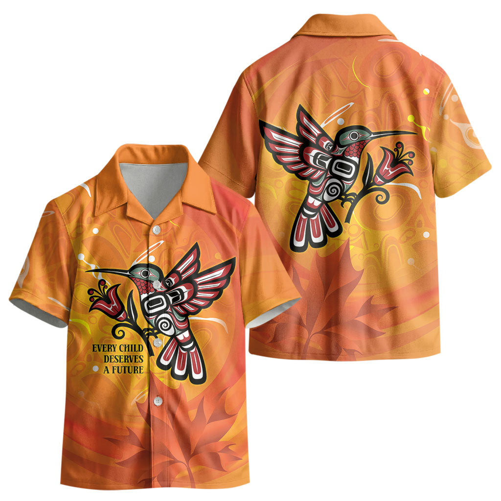 Indigenous Orange Day All Children Matters Support Kid Hawaiian Shirt Canadian Haida Hummingbird
