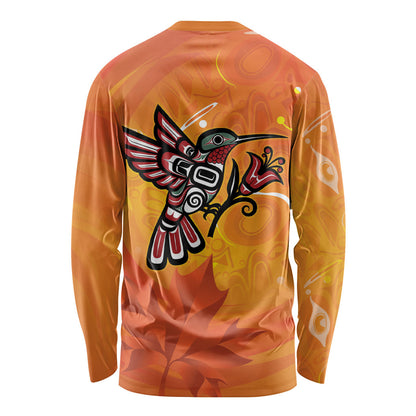 Indigenous Orange Day All Children Matters Support Long Sleeve Shirt Canadian Haida Hummingbird