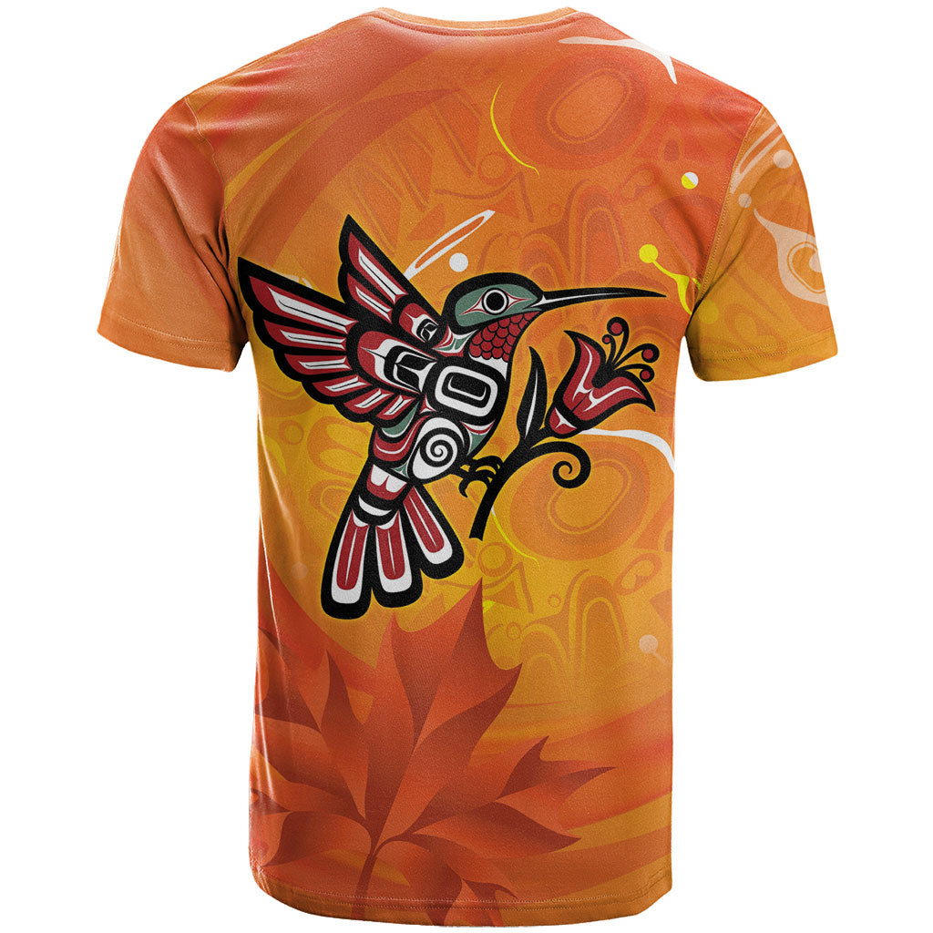 Indigenous Orange Day All Children Matters Support T Shirt Canadian Haida Hummingbird