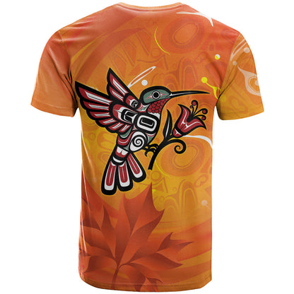 Indigenous Orange Day All Children Matters Support T Shirt Canadian Haida Hummingbird