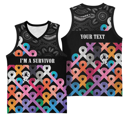 Australia Cancer Survivor Personalised Basketball Jersey I’m A Survivor All Cancer