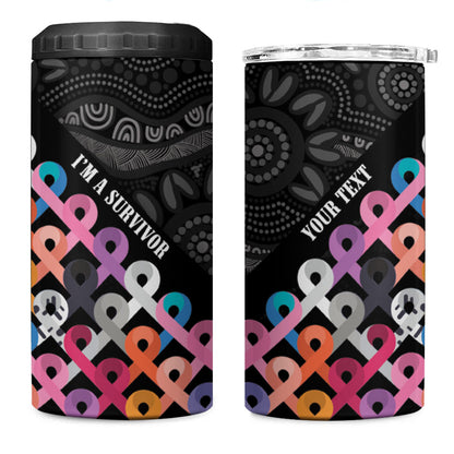 Australia Cancer Survivor Personalised 4 in 1 Can Cooler Tumbler I’m A Survivor All Cancer