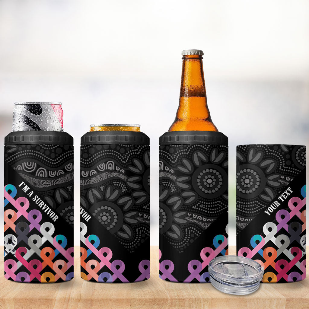 Australia Cancer Survivor Personalised 4 in 1 Can Cooler Tumbler I’m A Survivor All Cancer