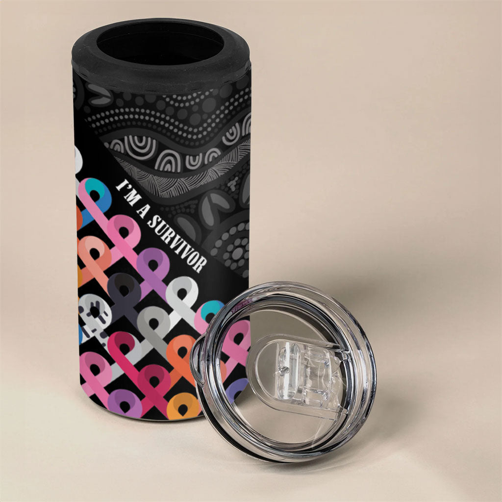 Australia Cancer Survivor Personalised 4 in 1 Can Cooler Tumbler I’m A Survivor All Cancer