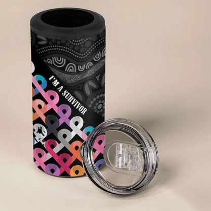 Australia Cancer Survivor Personalised 4 in 1 Can Cooler Tumbler I’m A Survivor All Cancer