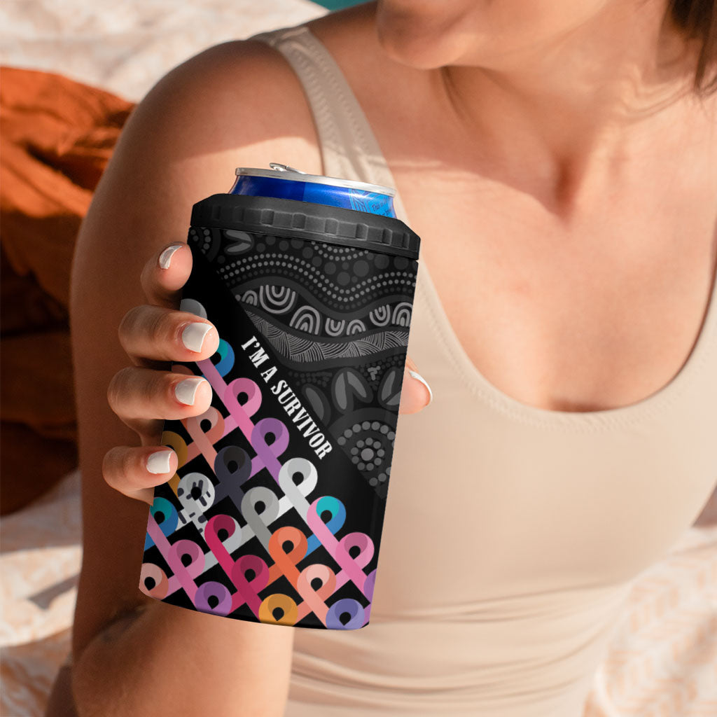 Australia Cancer Survivor Personalised 4 in 1 Can Cooler Tumbler I’m A Survivor All Cancer