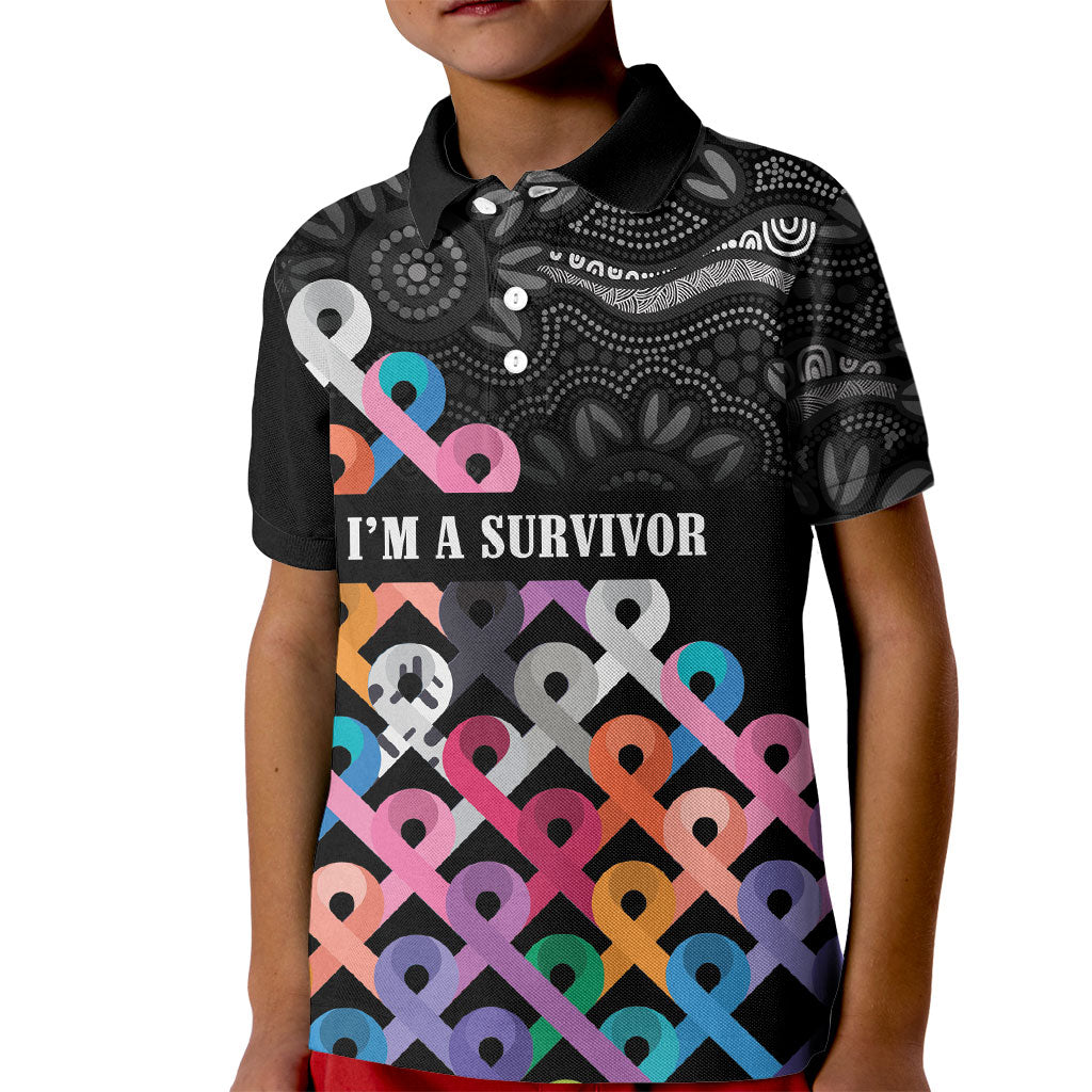 Australia Cancer Survivor Personalised Kid Polo Shirt I’m A Survivor All Cancer